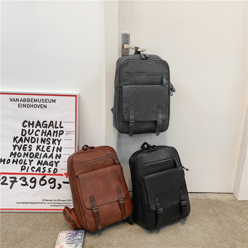 Classical PU Waterproof Backpack