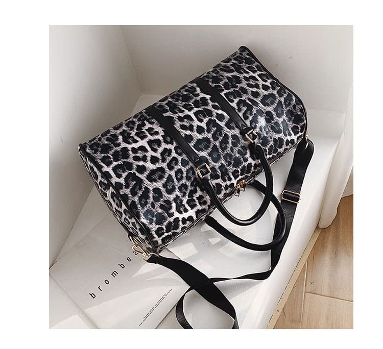 Leopard Print Weekender Travel Duffle Bag