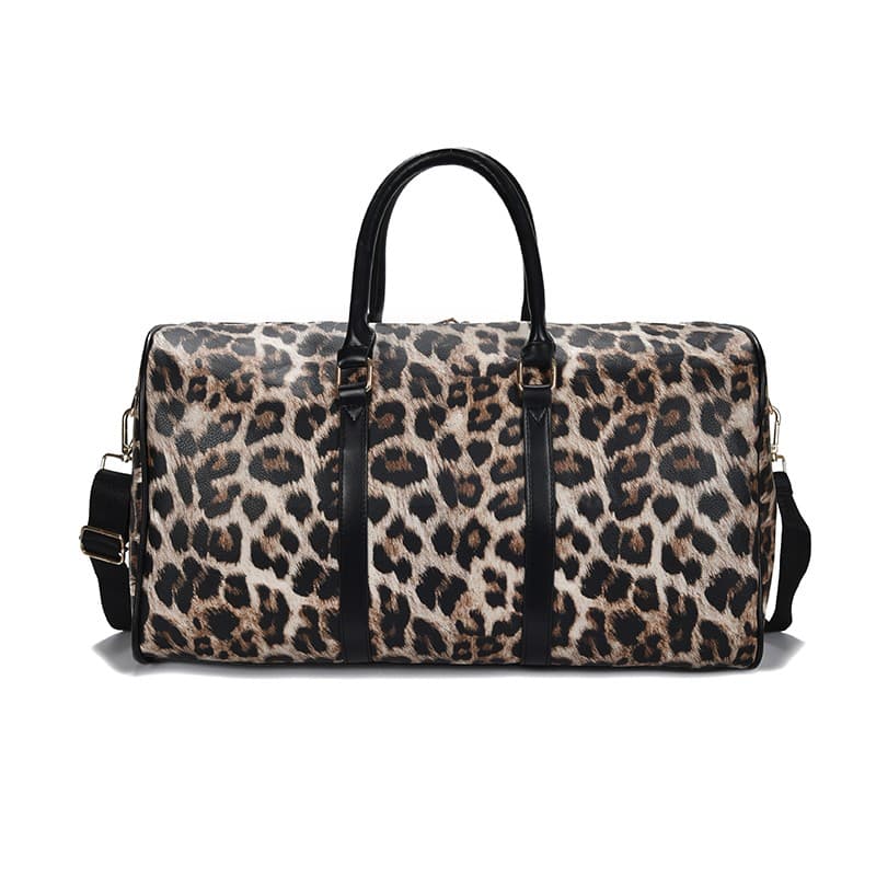 Leopard Print Weekender Travel Duffle Bag