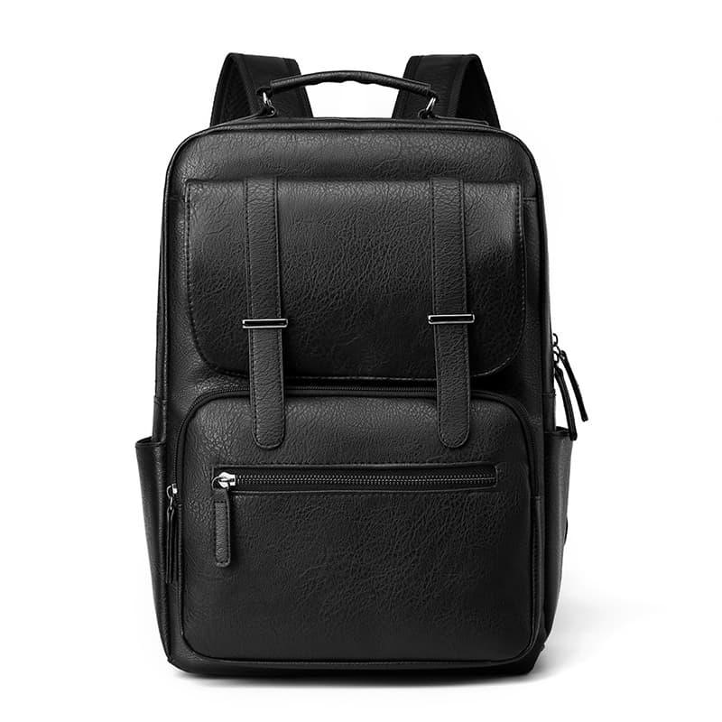 Lightweight Waterproof Leather Travel Laptop Backpack