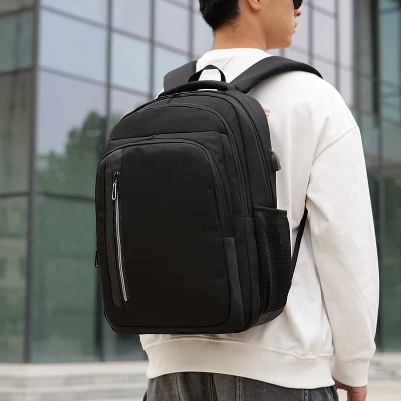 722 Stylish Laptop Backpacks for Guys Black Main Display