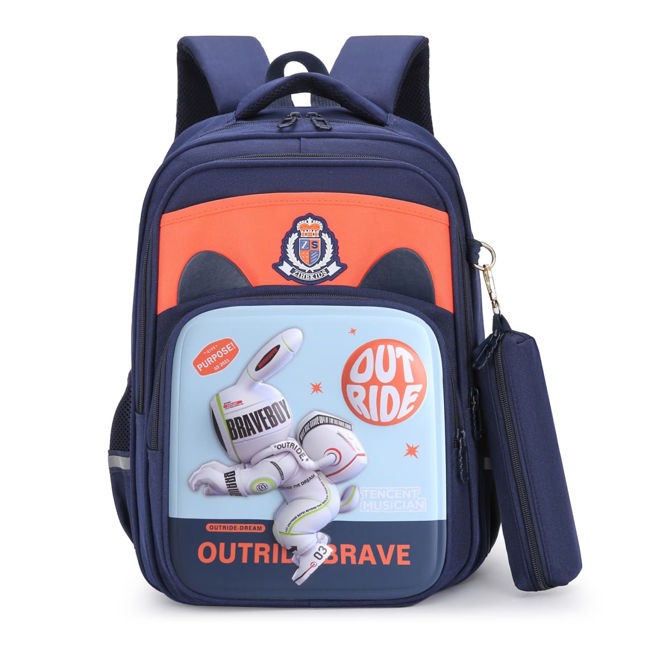 177 Laptop Backpack for Students Orange Display