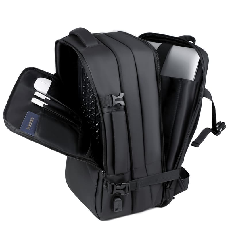 6904 Expandable Laptop Backpack Pockets Presentation