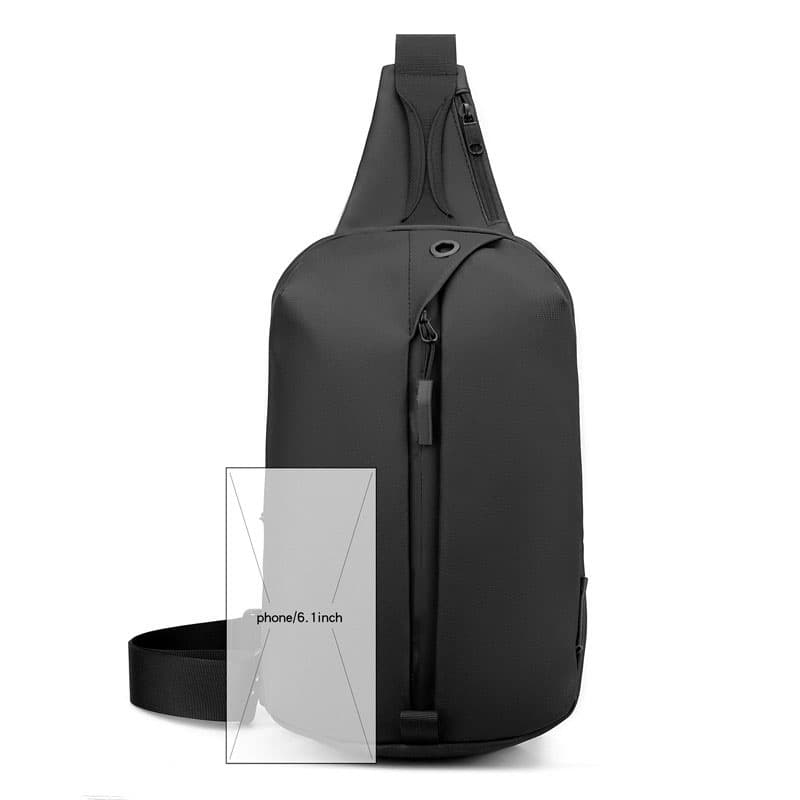 1265 Chest Man Bag Black Display