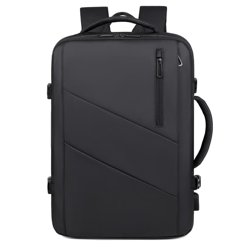 6904 Expandable Laptop Backpack Black Main Display