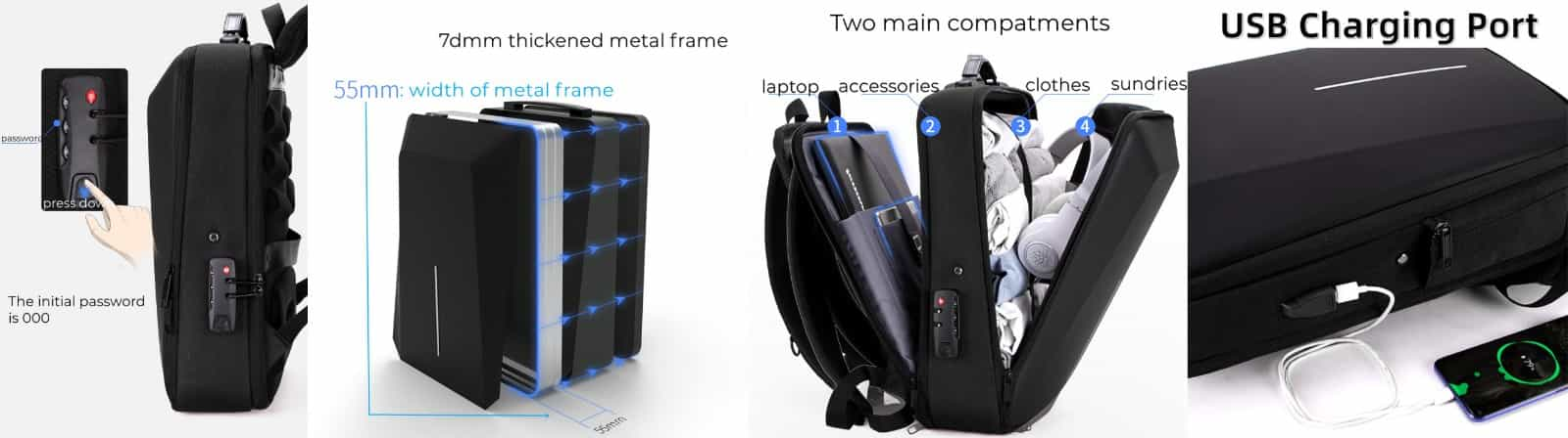 Hard Shell Laptop Backpack 