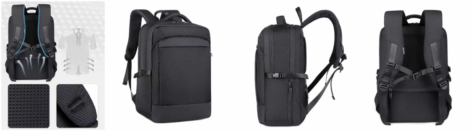 breathable back pad laptop backpack