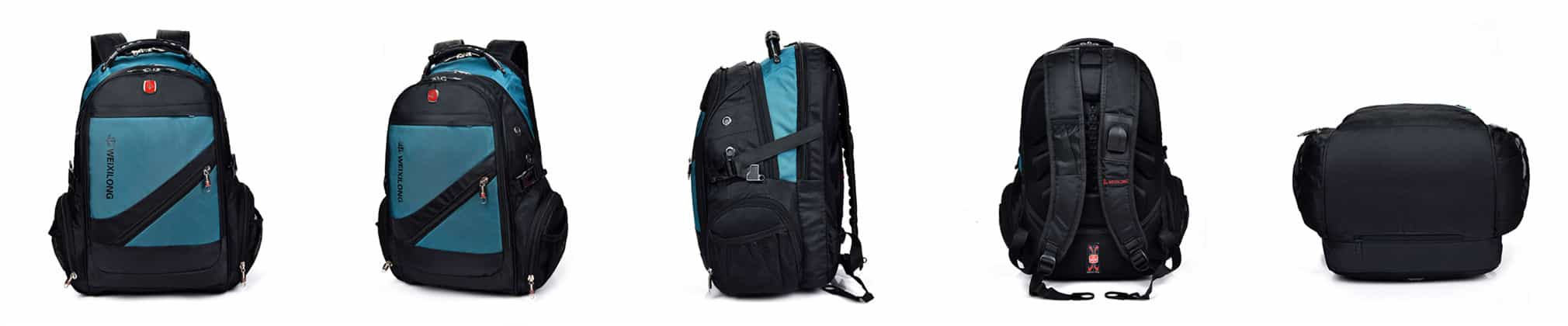 Lake blue oxford waterproof large capacity stylish laptop backpack