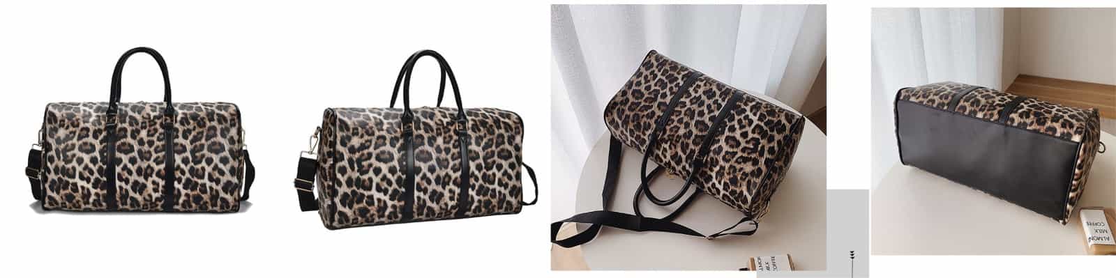 Leopard Print large capacity PU duffle bag