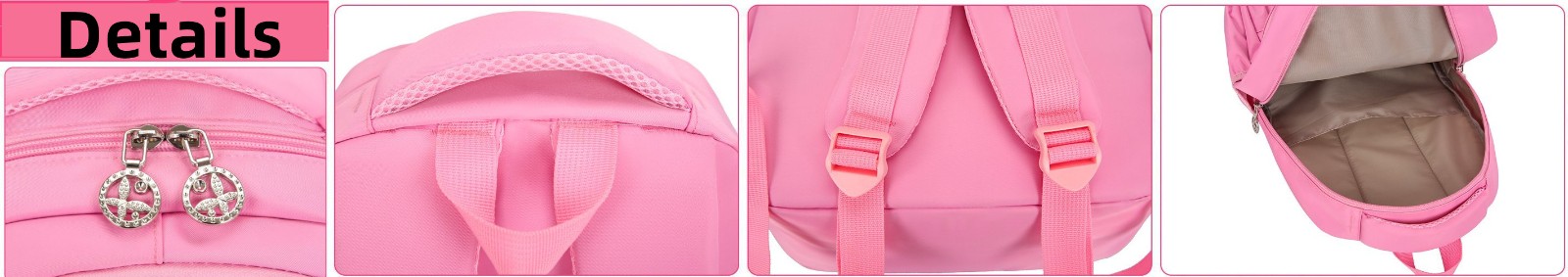 cute pink rabbit large capacity cartoon schoolbag