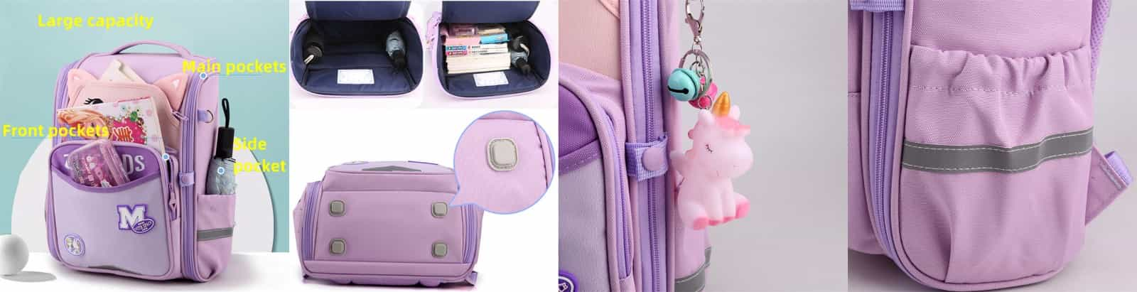 Large capacity multiple pockets cute Toddler Backpack With Pendant 