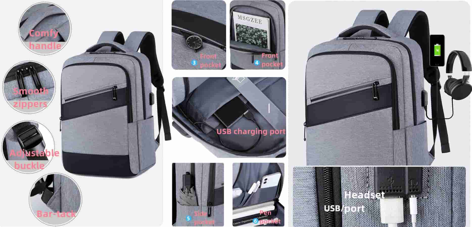 High-quality business travel leisure large capacity laptop backpack