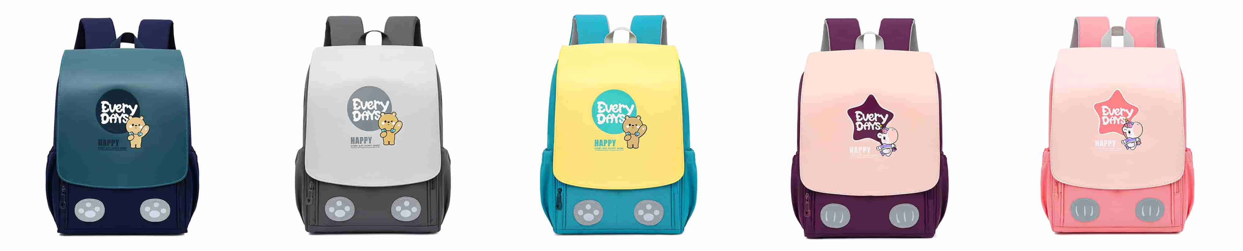 colorful adorable Lightweight schoolbag With Chest Strap