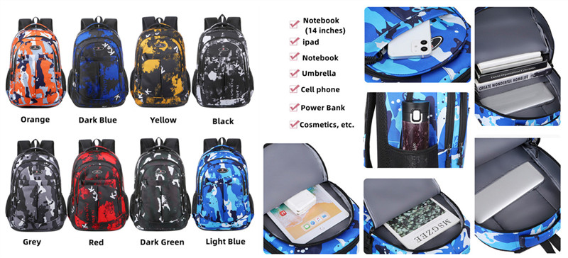 Custom Camouflage School Bags