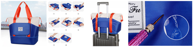 Large Capacity Folding Sports Gym Bag