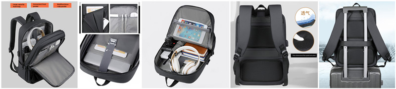 Waterproof Pu Leather Laptop Backpack