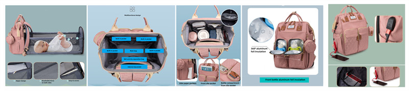 Waterproof Good Quality Folding Diaper Bag