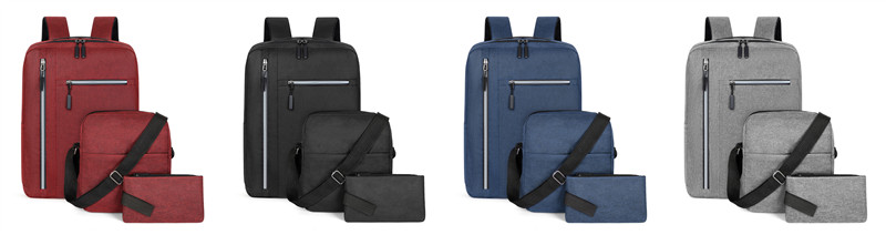 Large Capacity 3 Pieces Set Laptop Backpack