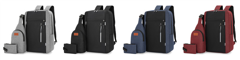 3 in 1 Bookbags Set Laptop Backpack