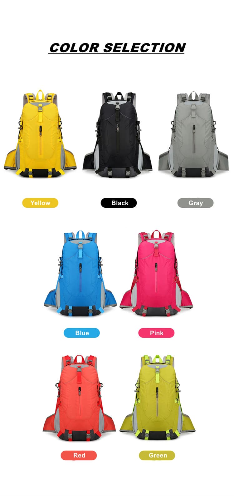 248 Laptop Hiking Backpack Colors Selection