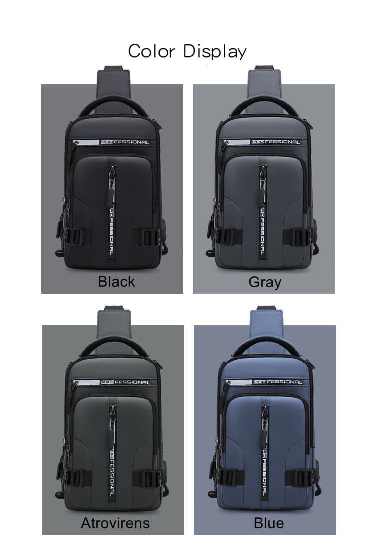 831-1 Chest Bag for Man Colors Display